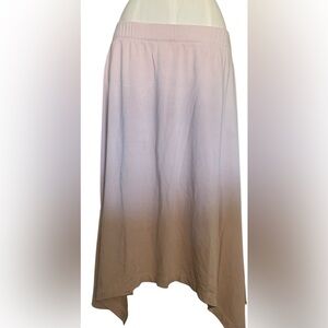 H By Halston Small Nude Asymmetrical Skirt